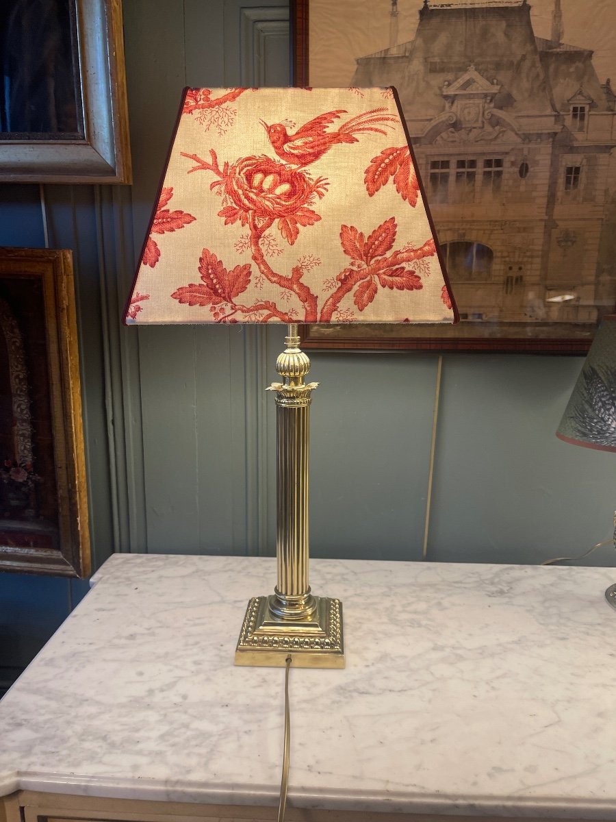 Bronze Lamp, Height 60 Cm-photo-2