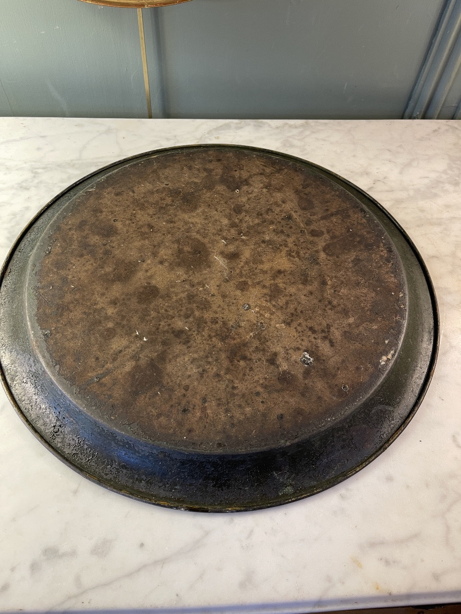 Painted Sheet Metal Tray, Diameter 35 Cm-photo-4