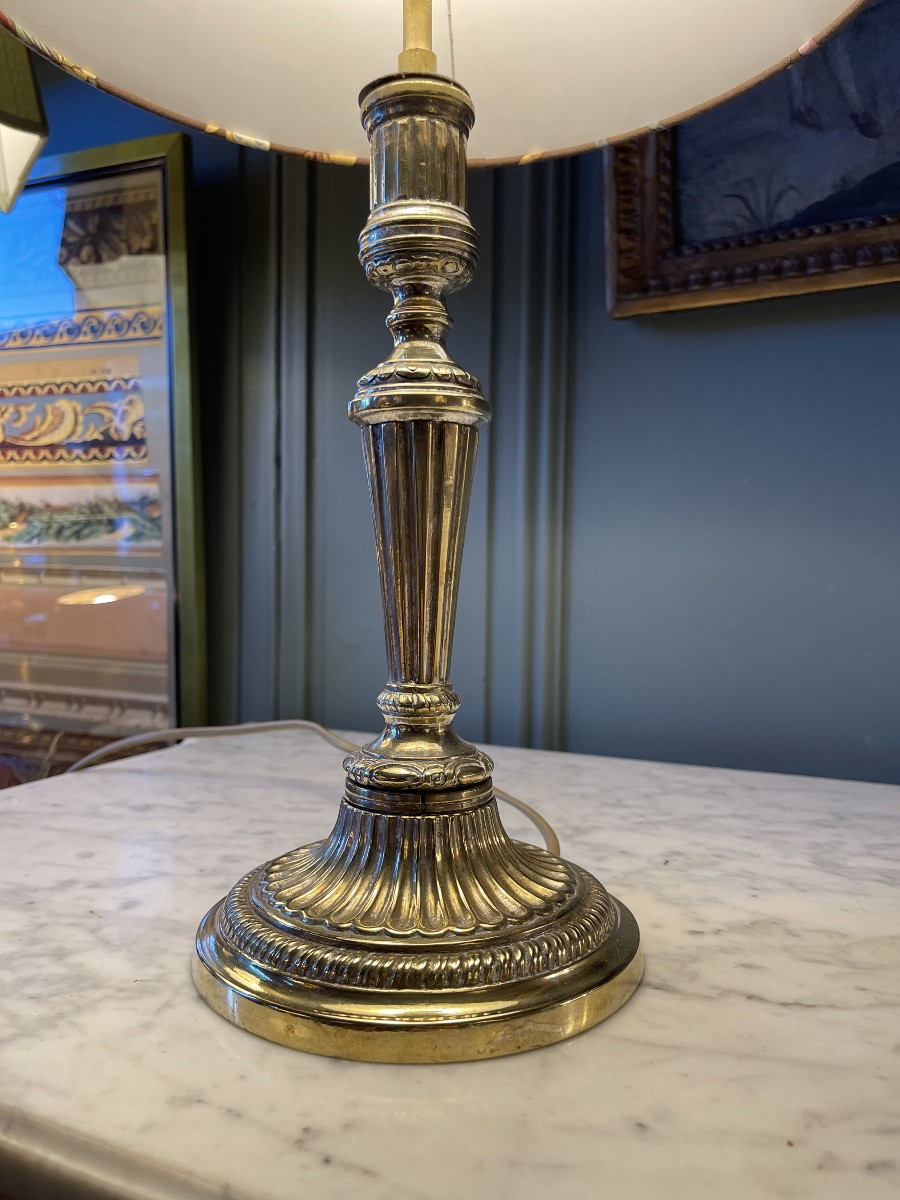 Lampe En Bronze Style Louis XVI, Hauteur 45 cm-photo-3