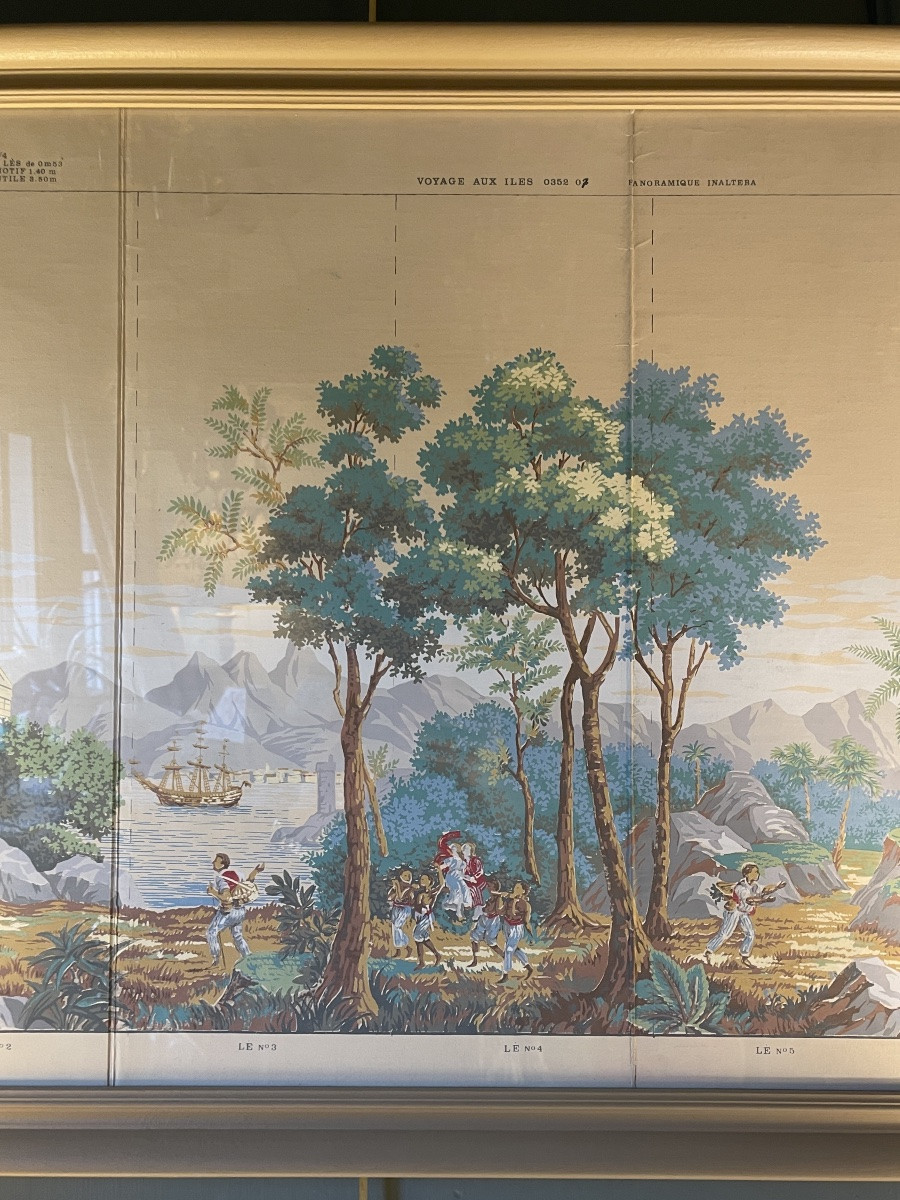Voyage Aux Iles, Projet De Papier Peint De Zuber-photo-4