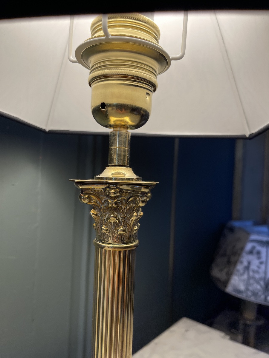Empire Style Bronze Lamp, Height 42 Cm-photo-3