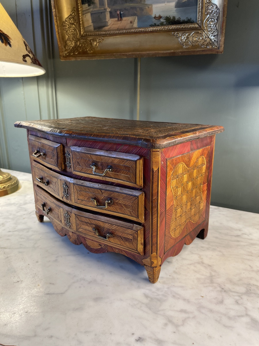 Straw Marquetry Master Chest Of Drawers-photo-2