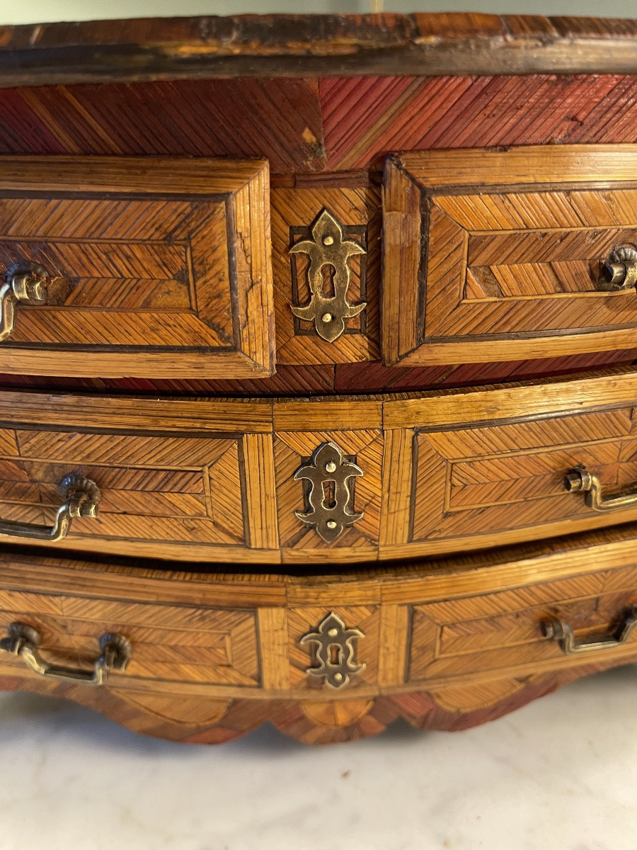 Straw Marquetry Master Chest Of Drawers-photo-2