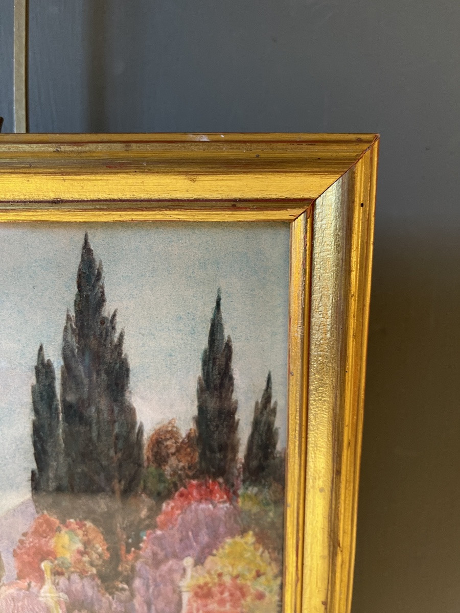 A Villa On Lake Como, Watercolor-photo-4