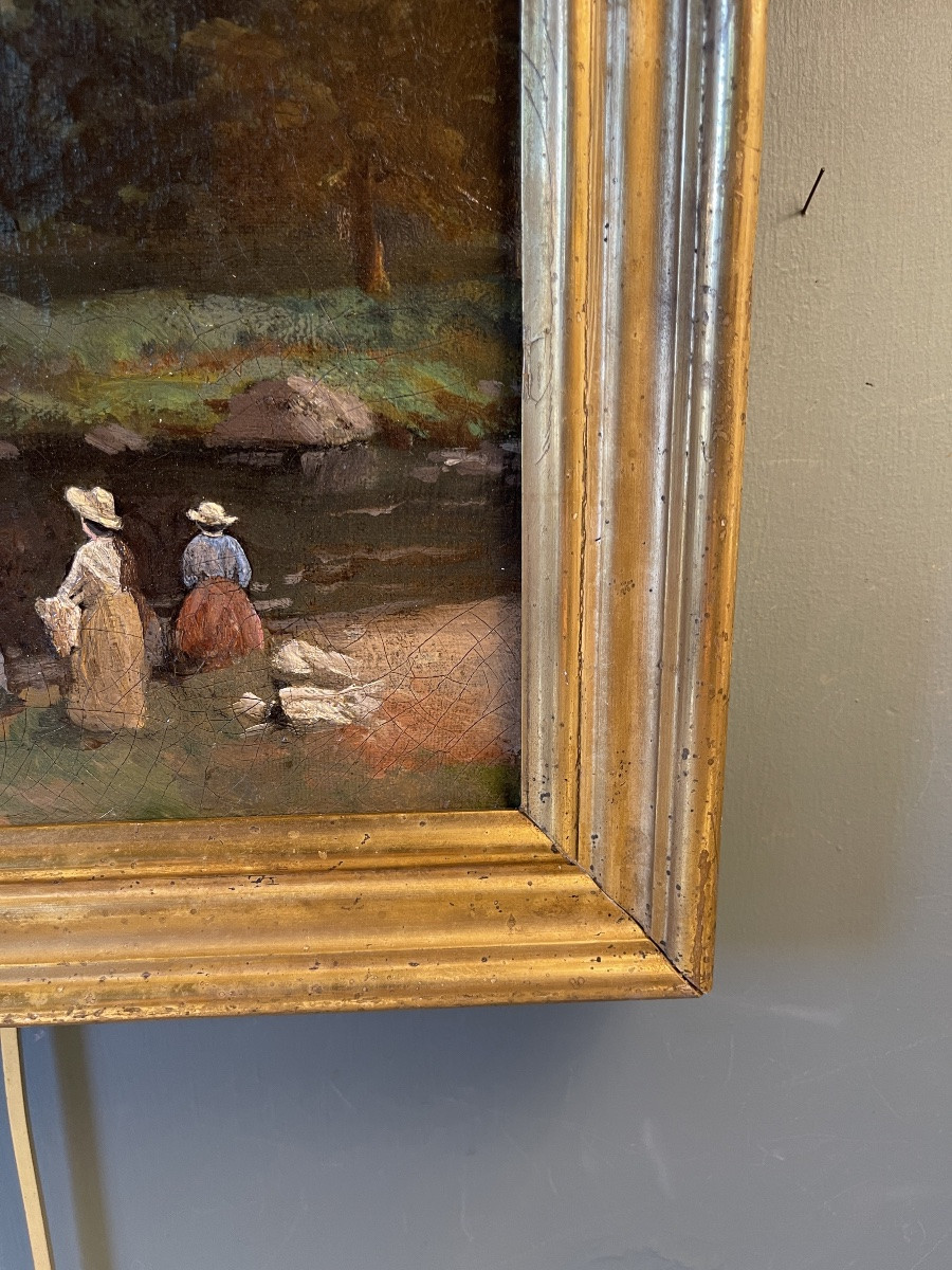 Les Lavandières, Paysage Animé XIXème-photo-1