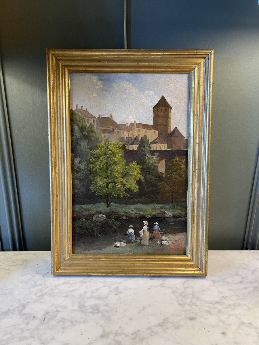 Les Lavandières, Paysage Animé XIXème-photo-5