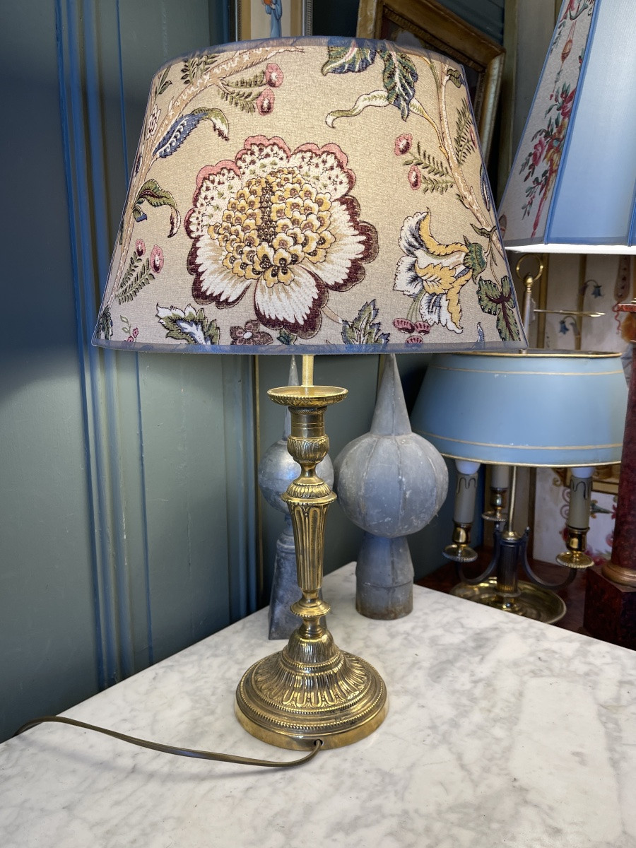 Lampe En Bronze, Hauteur 52 Cm-photo-3