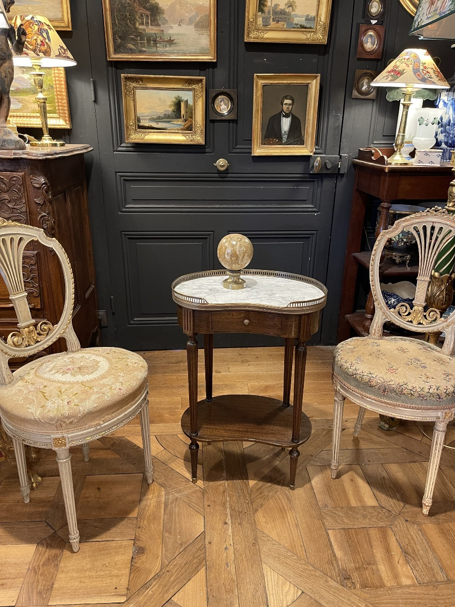 Louis XVI Style Kidney Table-photo-8