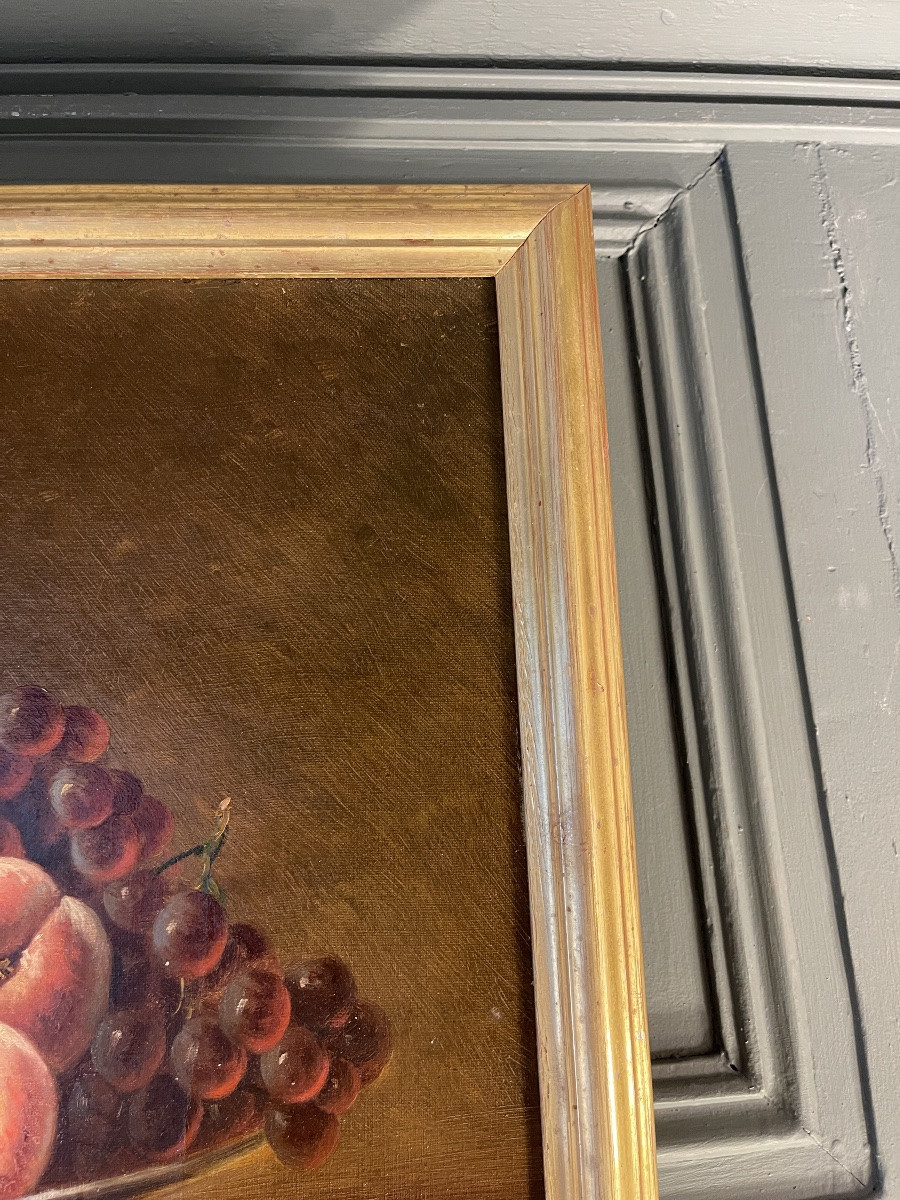 Still Life With Grapes And Peaches, 19th Century-photo-4
