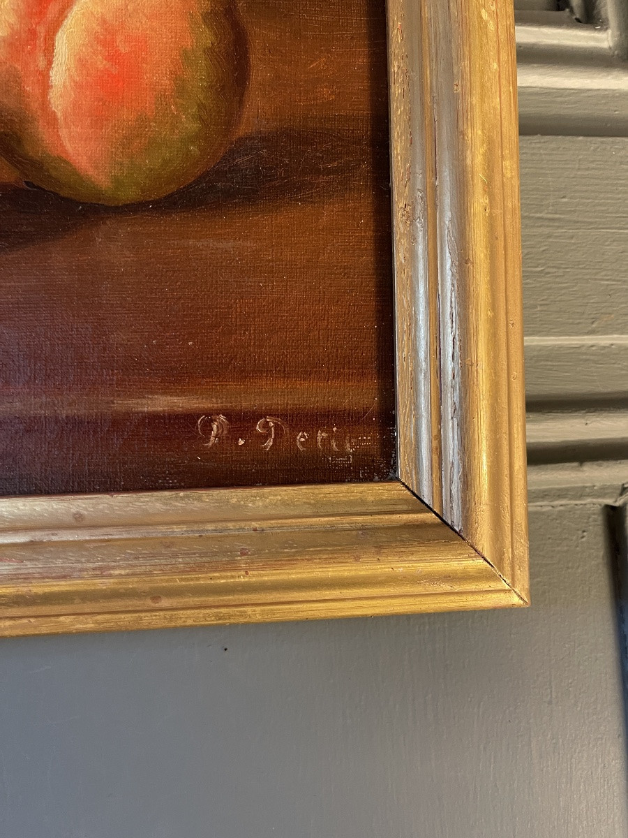Still Life With Grapes And Peaches, 19th Century-photo-5