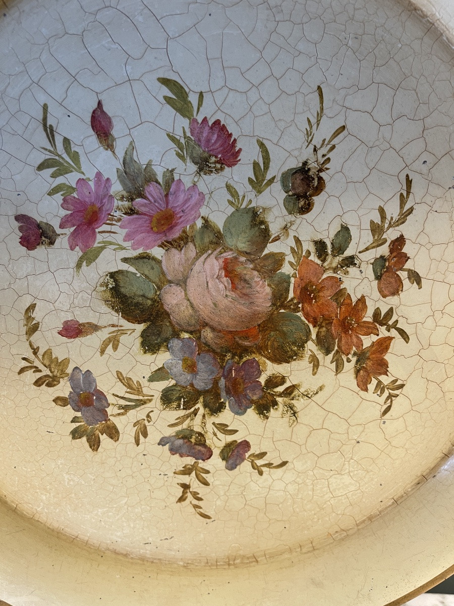 Painted Sheet Metal Tray, Diameter 35 Cm-photo-3
