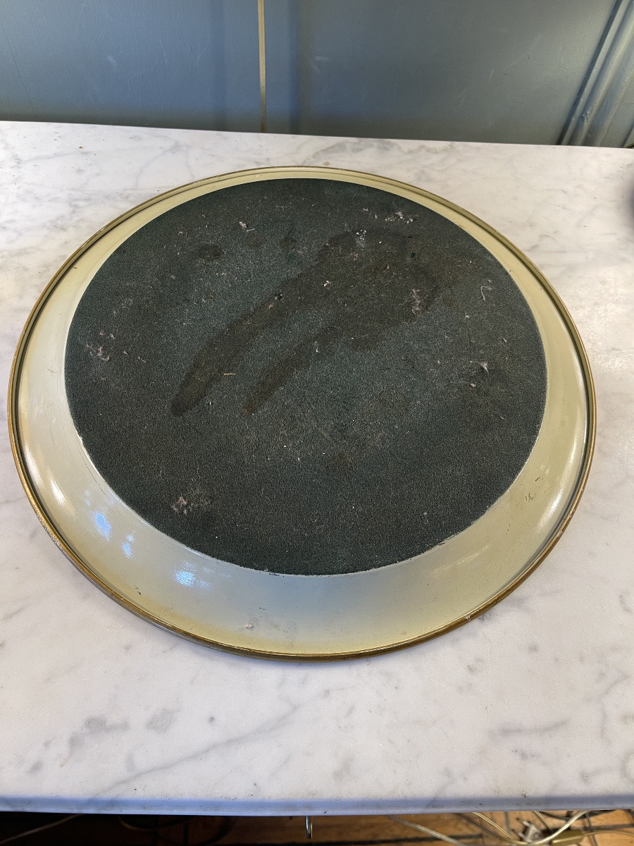 Painted Sheet Metal Tray, Diameter 35 Cm-photo-4