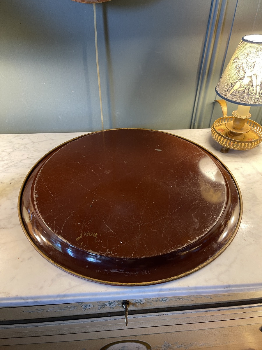 Plateau En Tôle Peinte, Diamètre 45 cm-photo-3