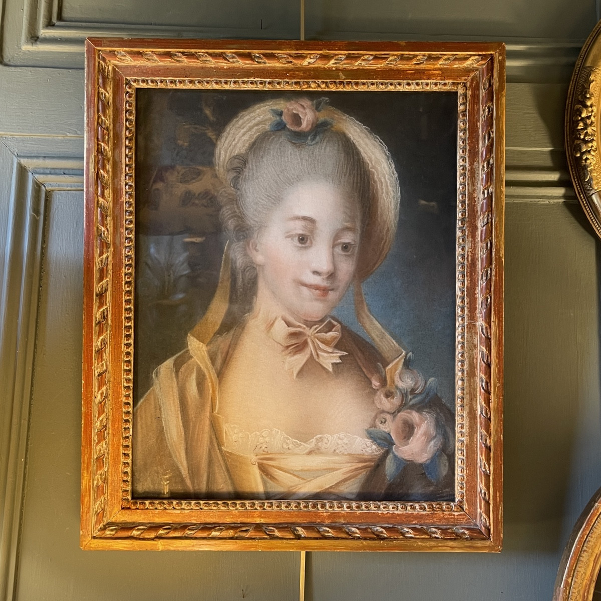 Portrait Of A Young Lady As A Shepherdess, 18th Century Pastel