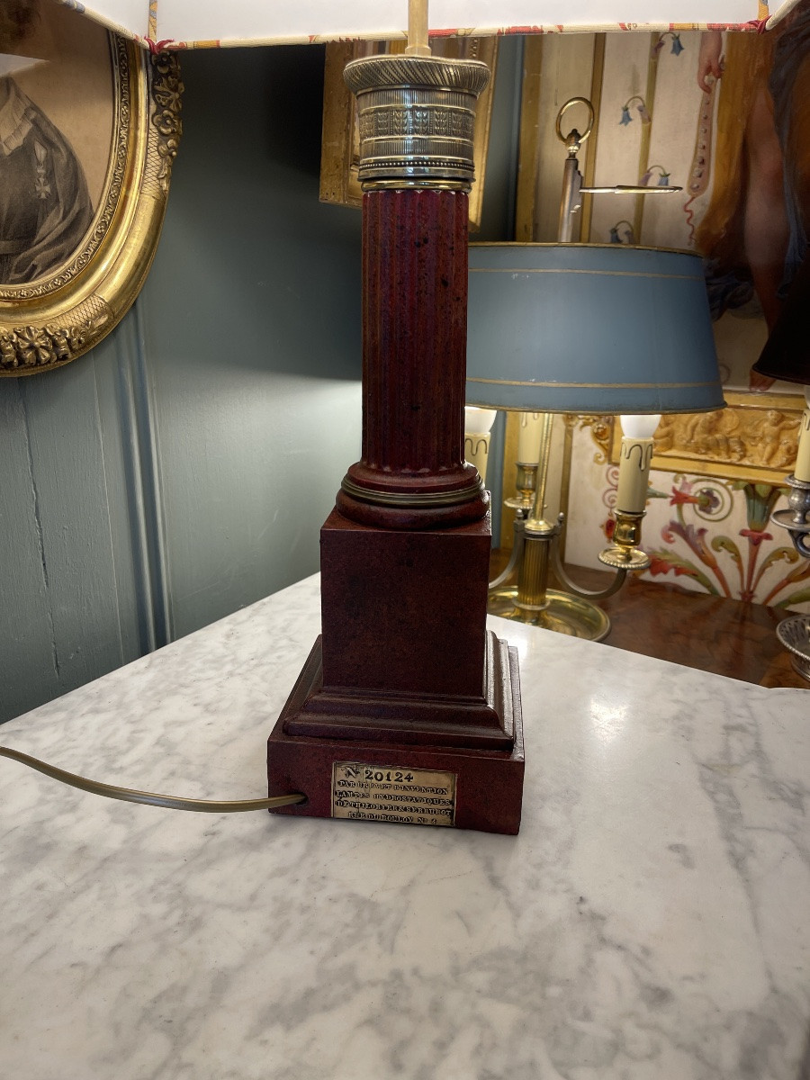 Thilorier Lamp In Painted Sheet Metal, 19th Century, Height 65 Cm-photo-5
