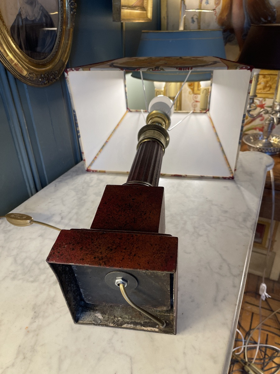 Thilorier Lamp In Painted Sheet Metal, 19th Century, Height 65 Cm-photo-7