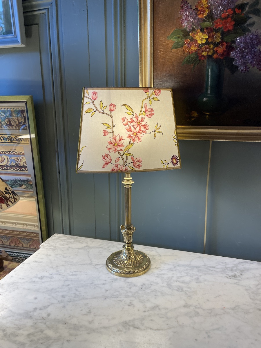 Lampe en bronze, hauteur 46 cm-photo-3