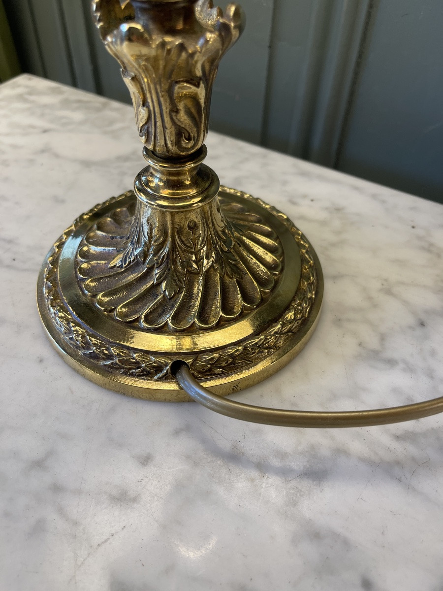 Lampe en bronze, hauteur 46 cm-photo-6