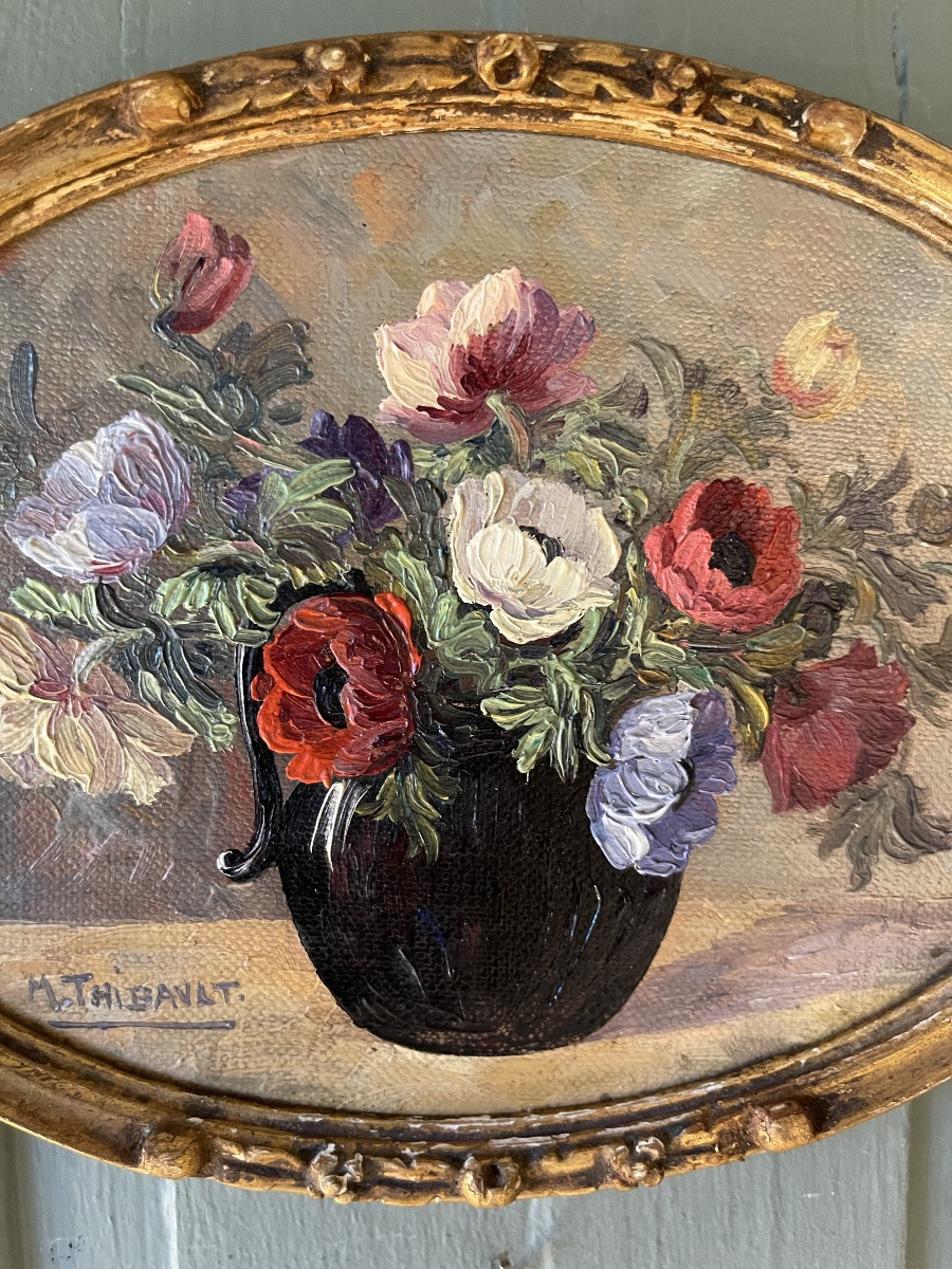 Paire de petits bouquets de fleurs, 14.5 cm x 19.5 cm-photo-3