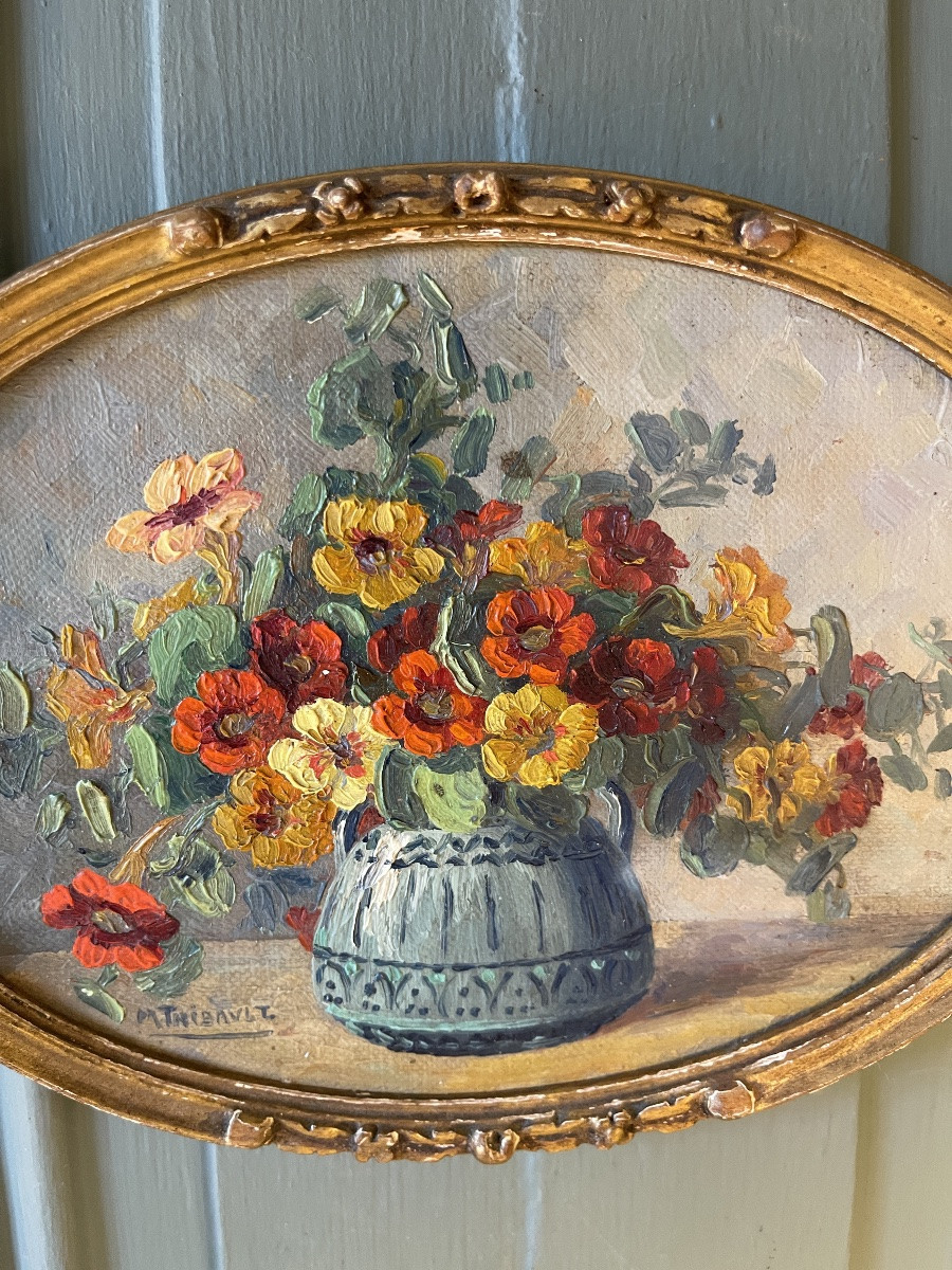 Paire de petits bouquets de fleurs, 14.5 cm x 19.5 cm-photo-1