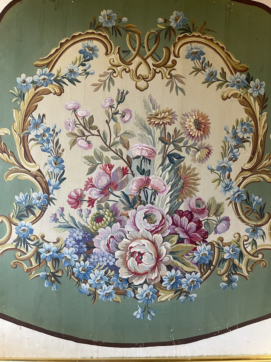Large Aubusson Tapestry Cartoon No. 2, 88 Cm X 97.5 Cm-photo-2