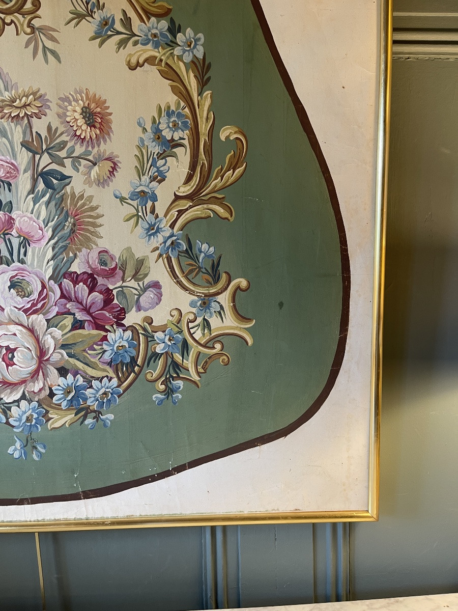 Large Aubusson Tapestry Cartoon No. 2, 88 Cm X 97.5 Cm-photo-1