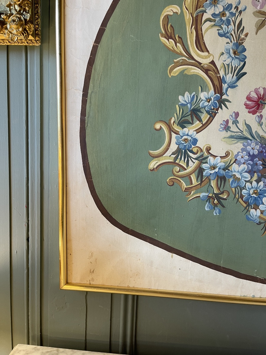 Large Aubusson Tapestry Cartoon No. 2, 88 Cm X 97.5 Cm-photo-4