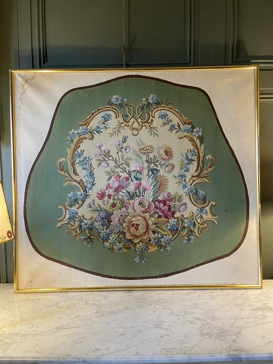 Large Aubusson Tapestry Cartoon No. 2, 88 Cm X 97.5 Cm-photo-5