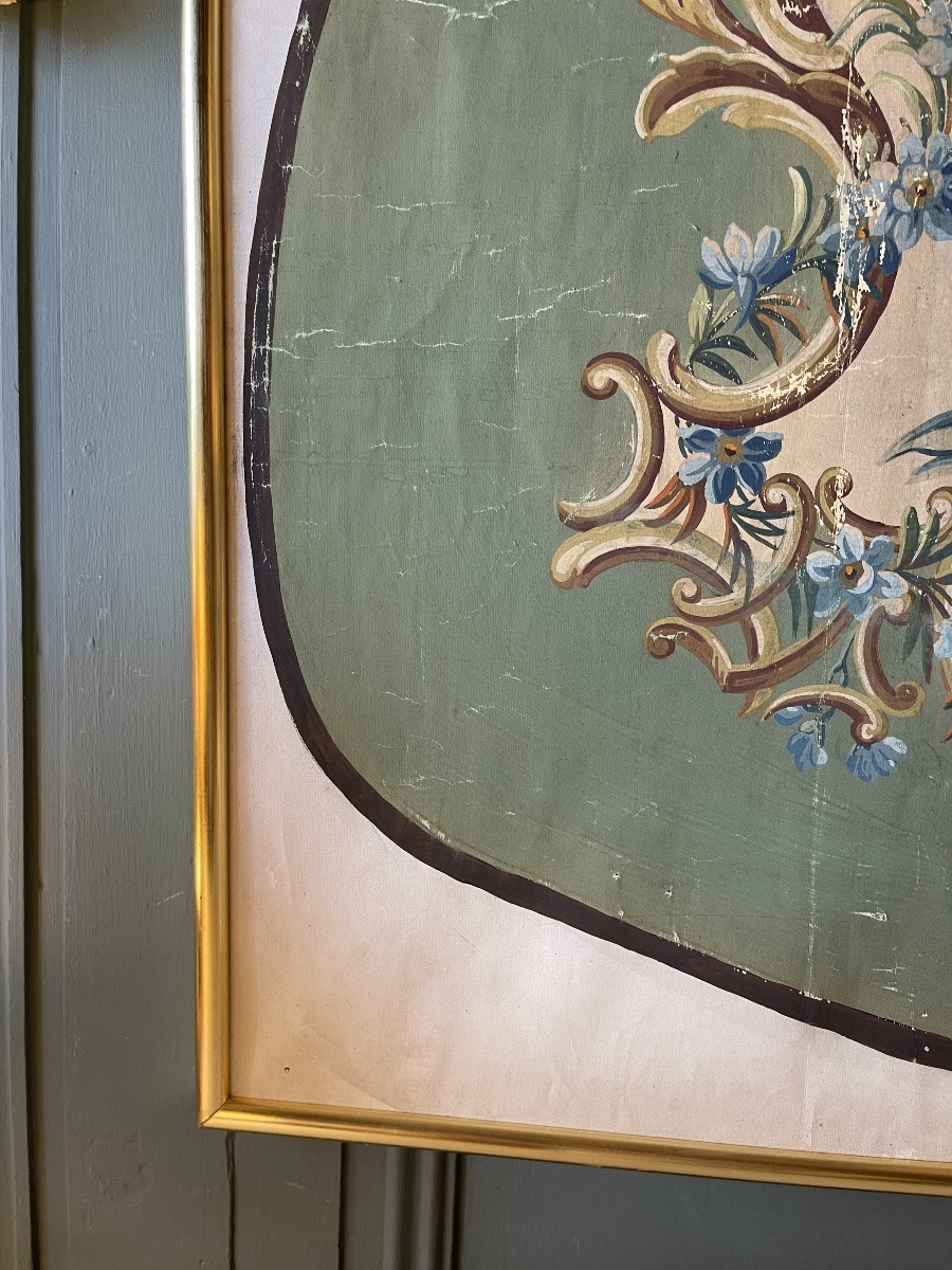 Large Aubusson Tapestry Cartoon No. 4, 87.5 Cm X 92.5 Cm-photo-4