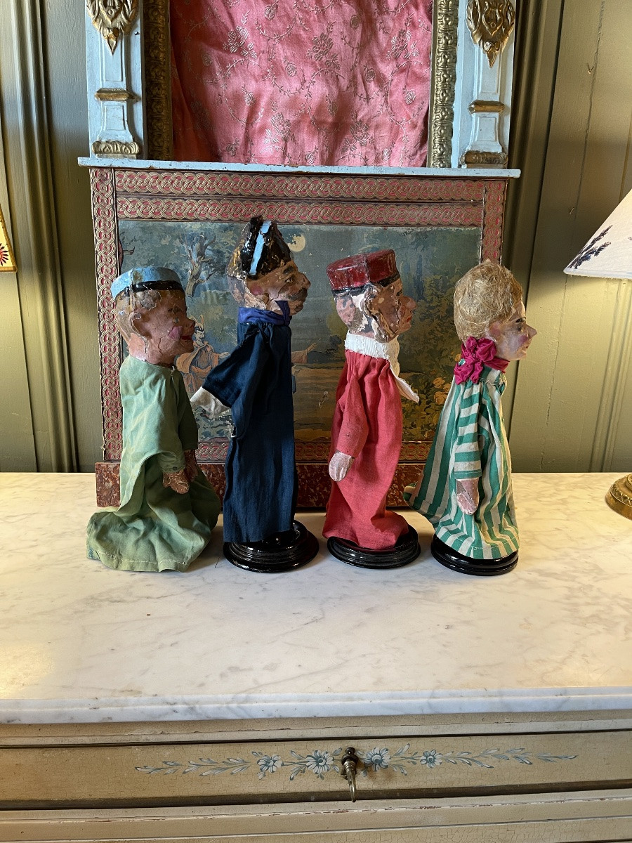 Series Of Four Guignol Puppets-photo-2