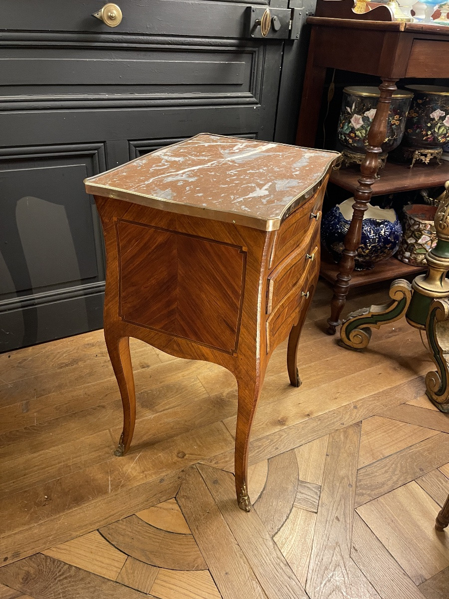 Louis XV Period Chiffonier Table With "chétron", 18th Century-photo-4