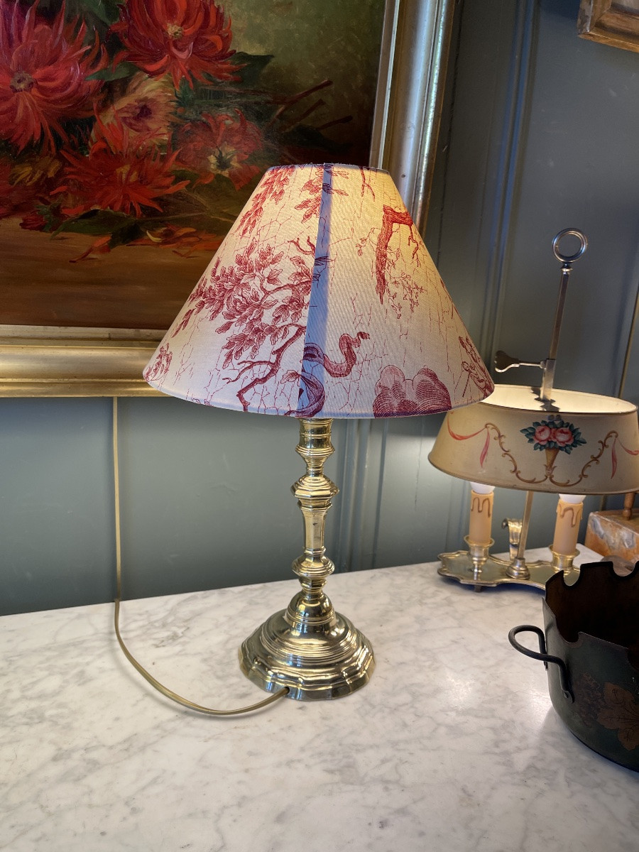 Bronze Lamp, Height 45 Cm-photo-3