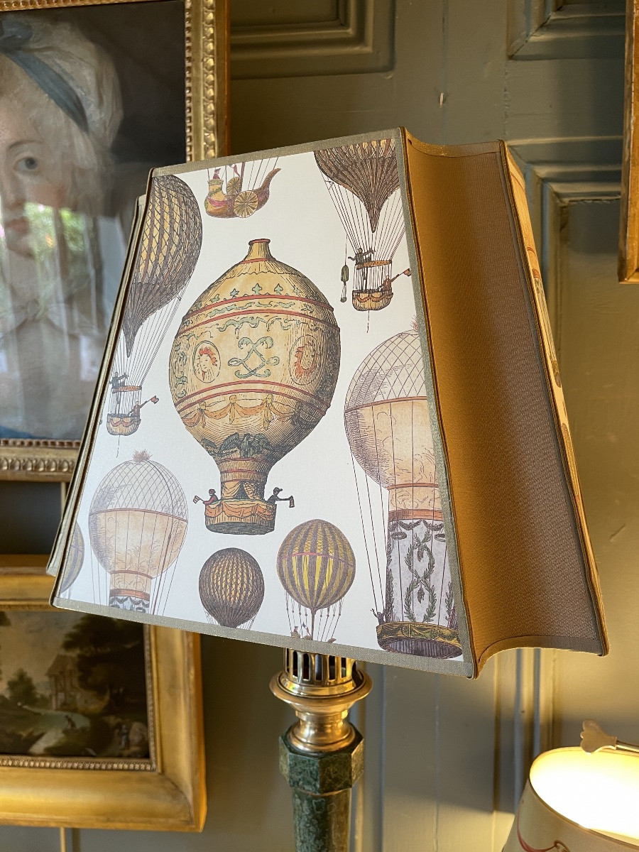 Lampe Carcel en tôle peinte XIXème, hauteur 70 cm-photo-3