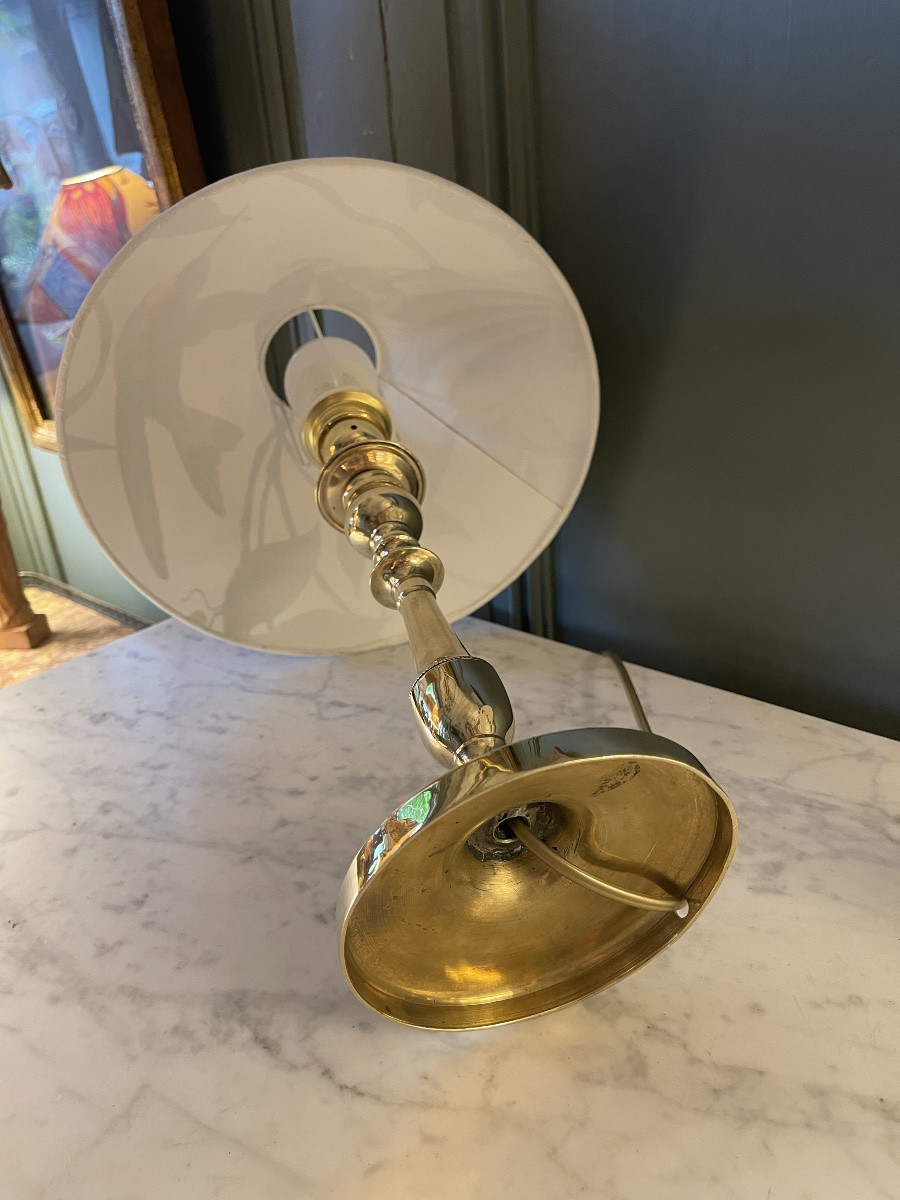 Paire de lampes en bronze, hauteur 43.5 cm-photo-7