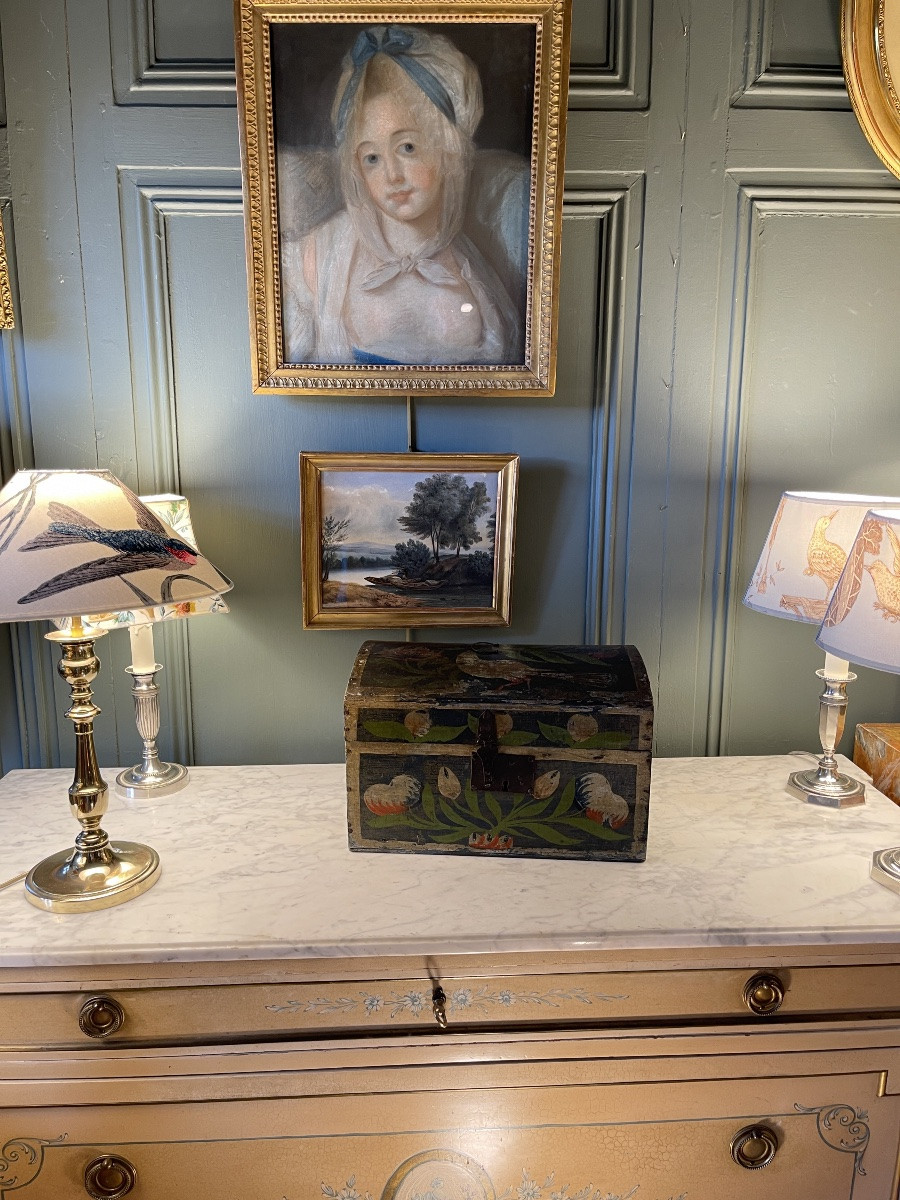 19th Century Painted Wooden Normandy Box-photo-6