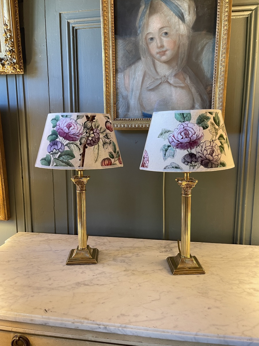 Paire de lampes, hauteur 44 cm-photo-2