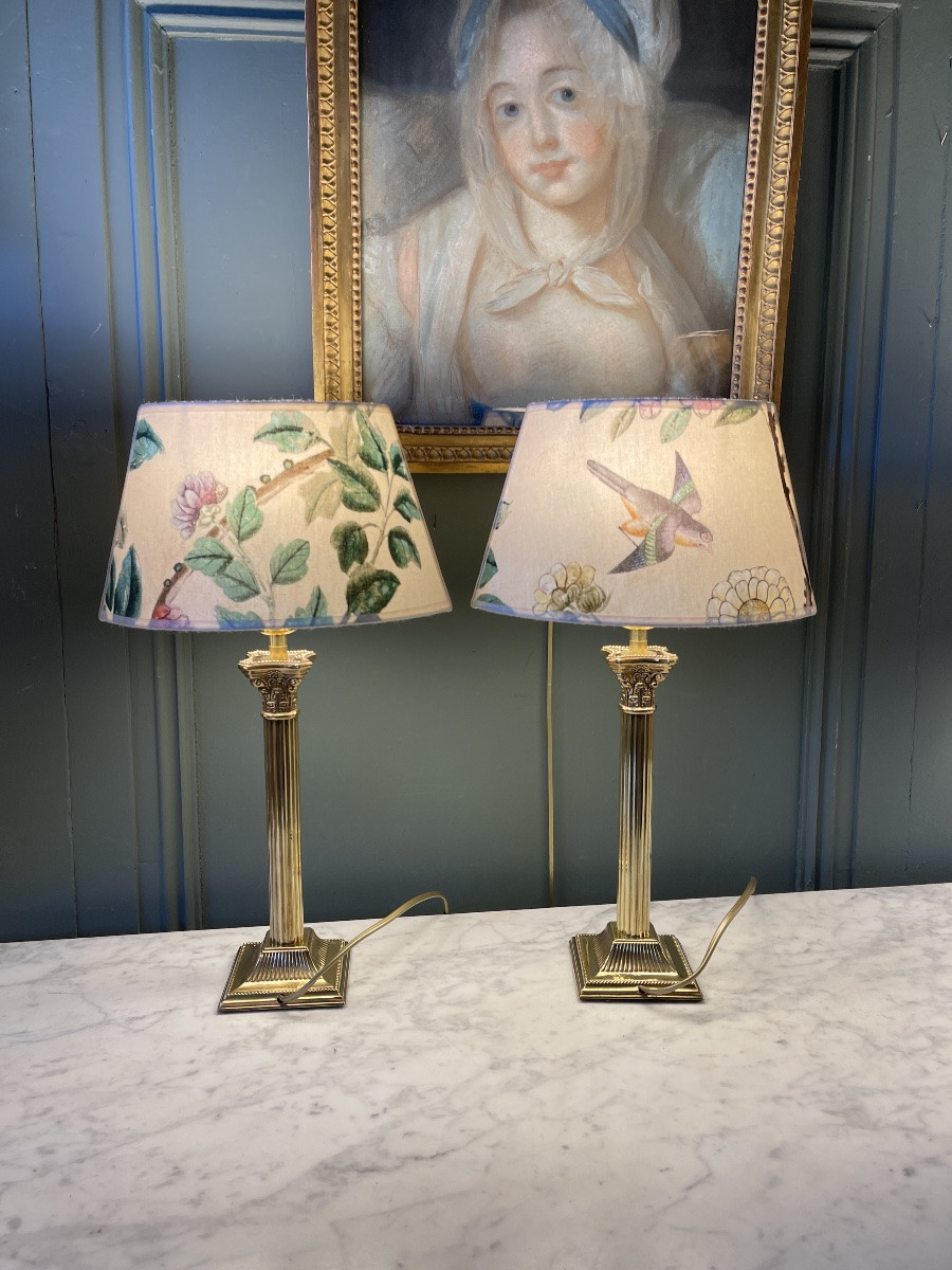 Paire de lampes, hauteur 44 cm-photo-2