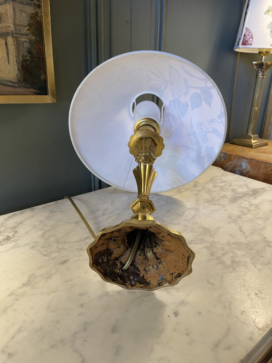 Lampe en bronze doré de la Maison Gagneau, Paris-photo-7