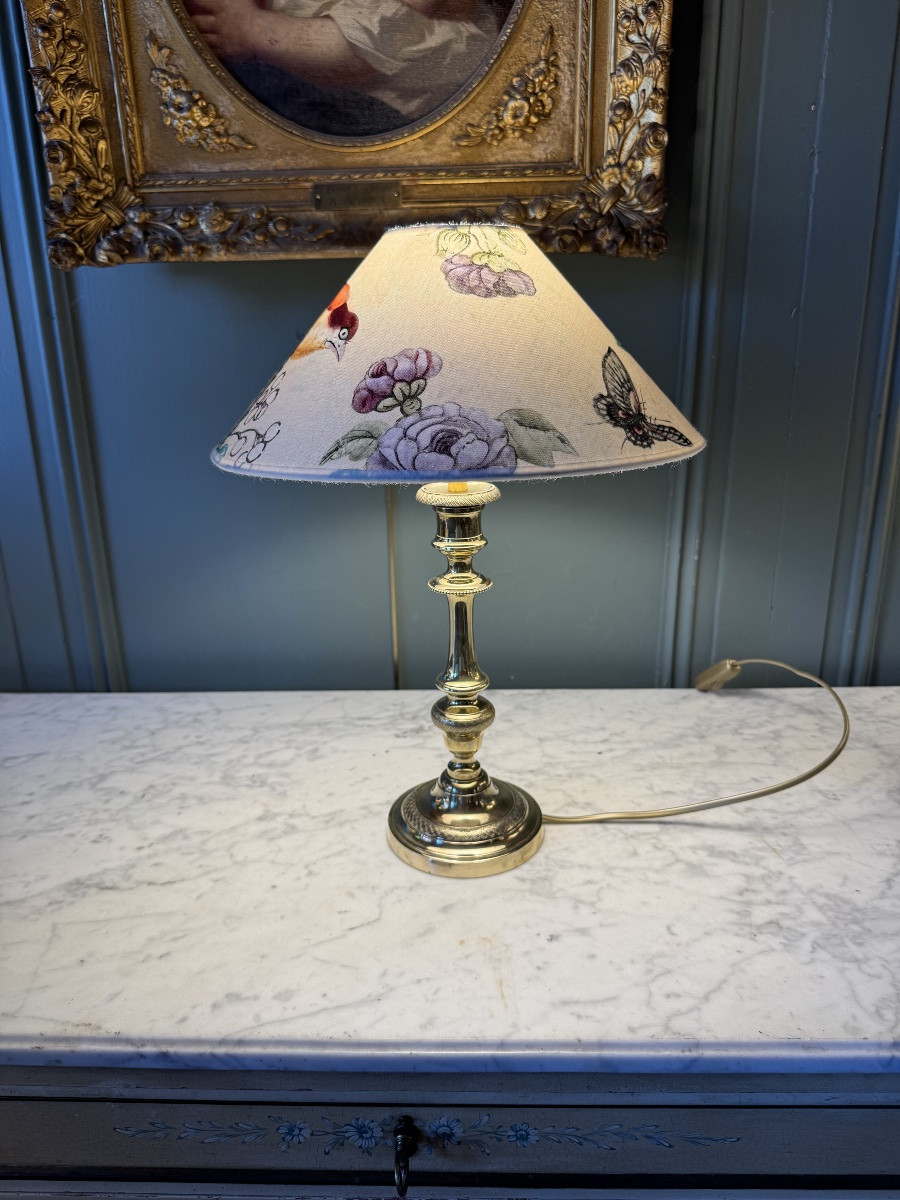 Bronze Lamp, Height 41 Cm-photo-4