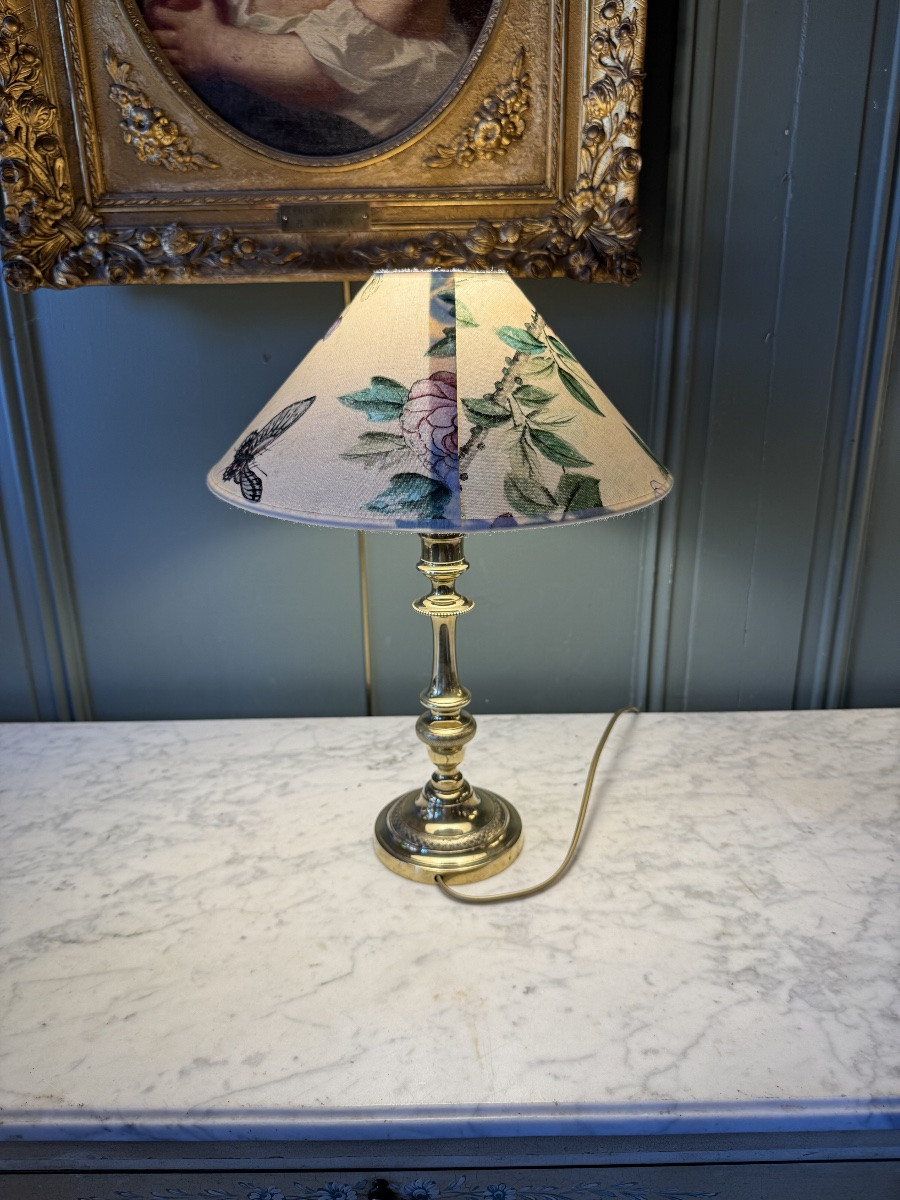 Bronze Lamp, Height 41 Cm-photo-1