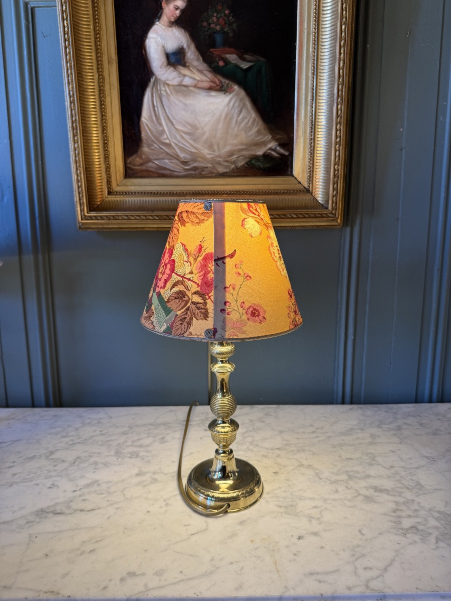 Lampe en bronze, hauteur 38 cm-photo-1