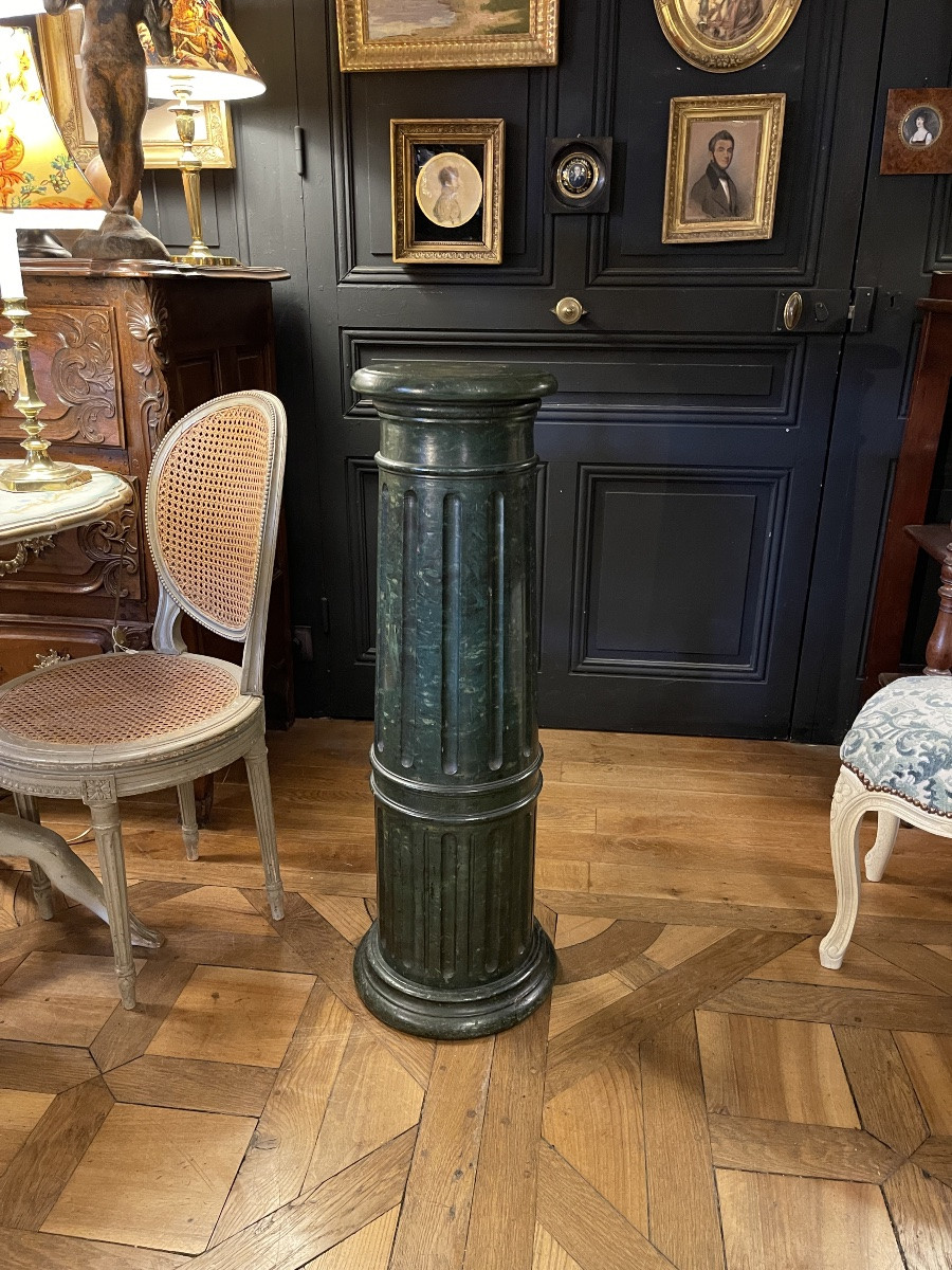 Colonne en bois peint, Hauteur 91 cm-photo-2