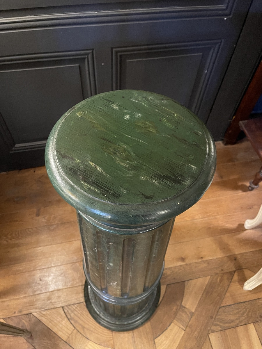 Colonne en bois peint, Hauteur 91 cm-photo-3