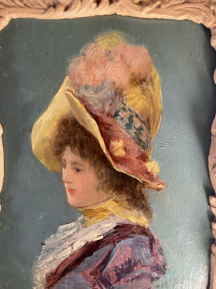 Portrait d'une élégante de la belle époque de Georges Cain daté 1891-photo-4