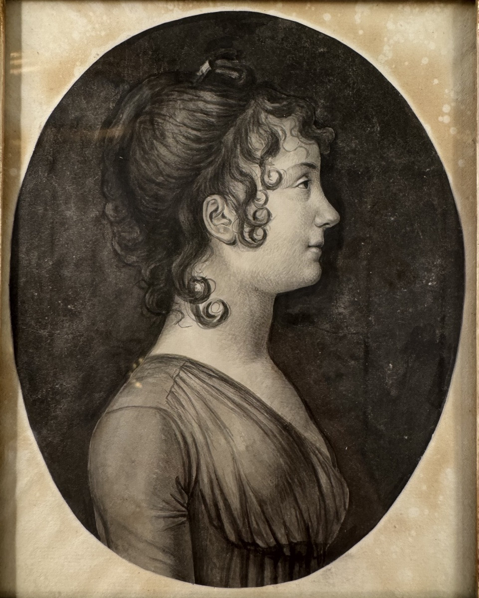 Portrait Of A Lady From The Late 18th Century, Directoire Period-photo-3