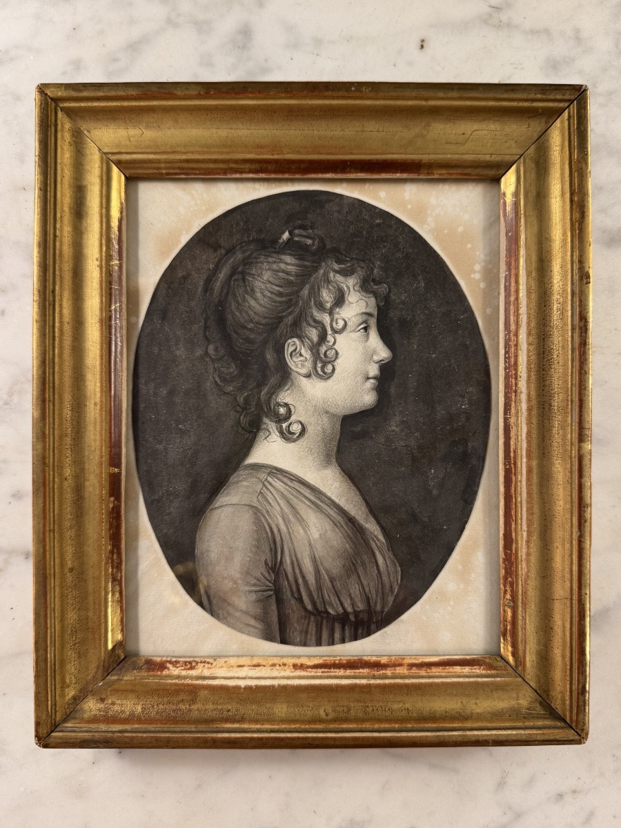 Portrait Of A Lady From The Late 18th Century, Directoire Period-photo-4