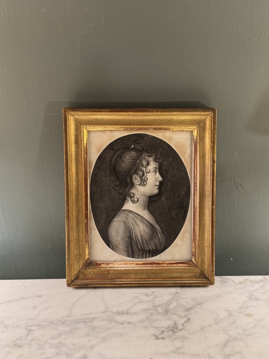 Portrait Of A Lady From The Late 18th Century, Directoire Period-photo-1