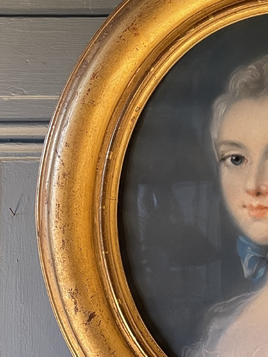 Portrait de dame, pastel début XIXème-photo-3