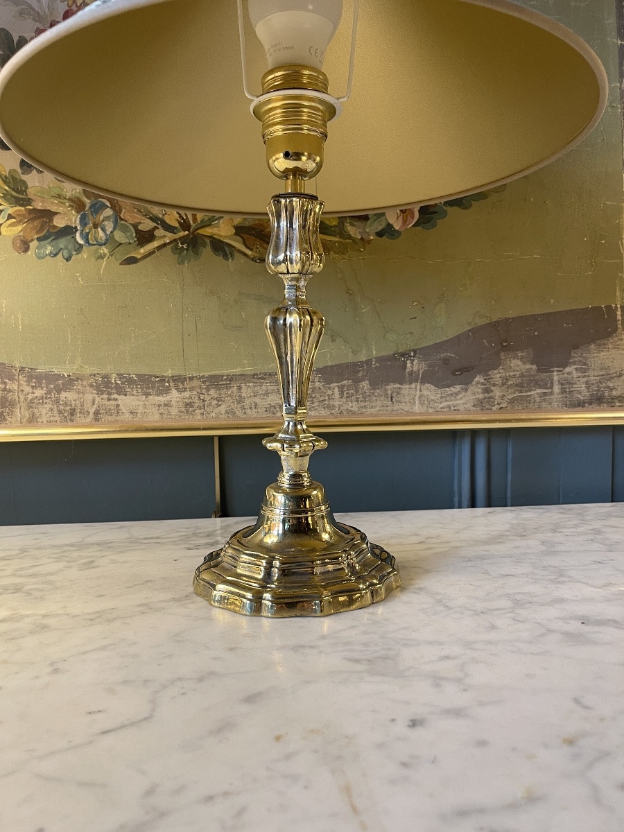 Bronze Lamp, Height 35 Cm-photo-1