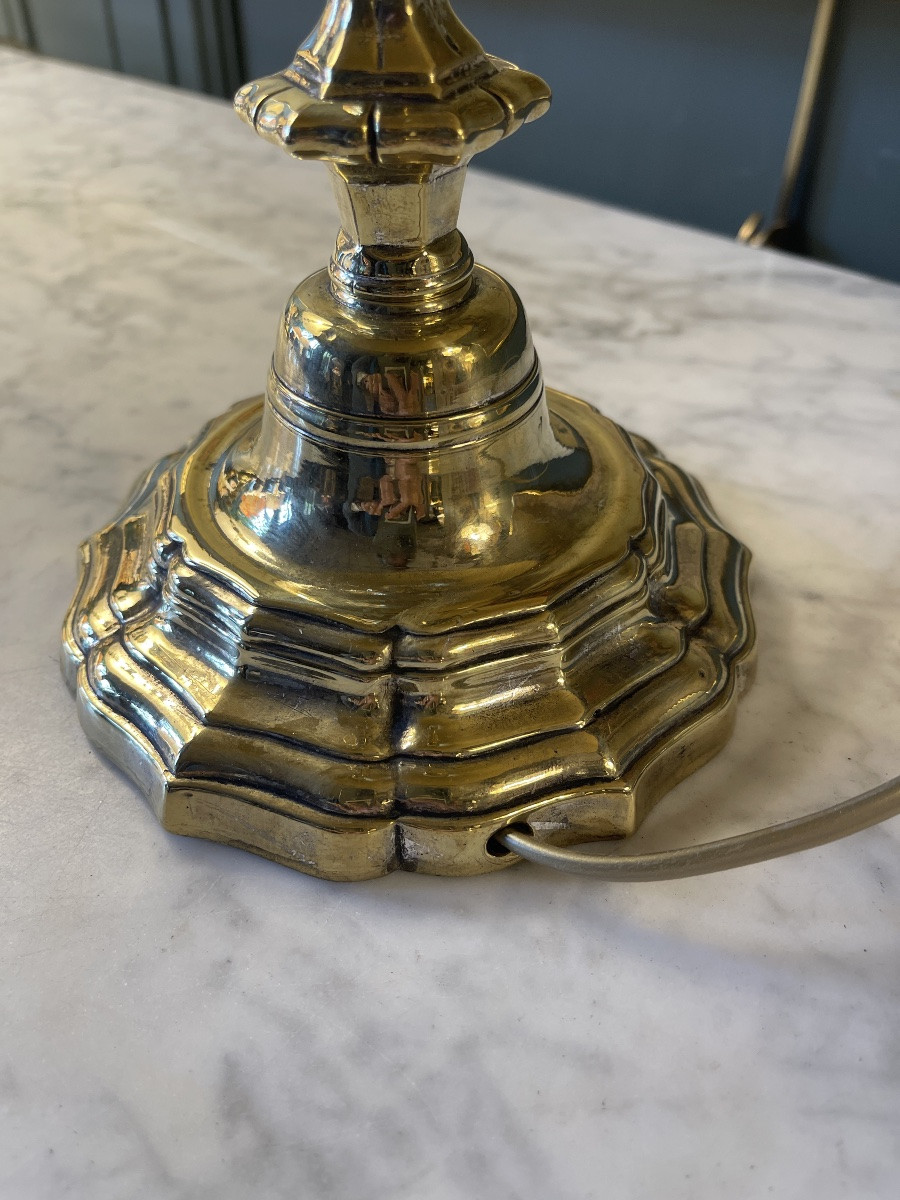 Bronze Lamp, Height 35 Cm-photo-2